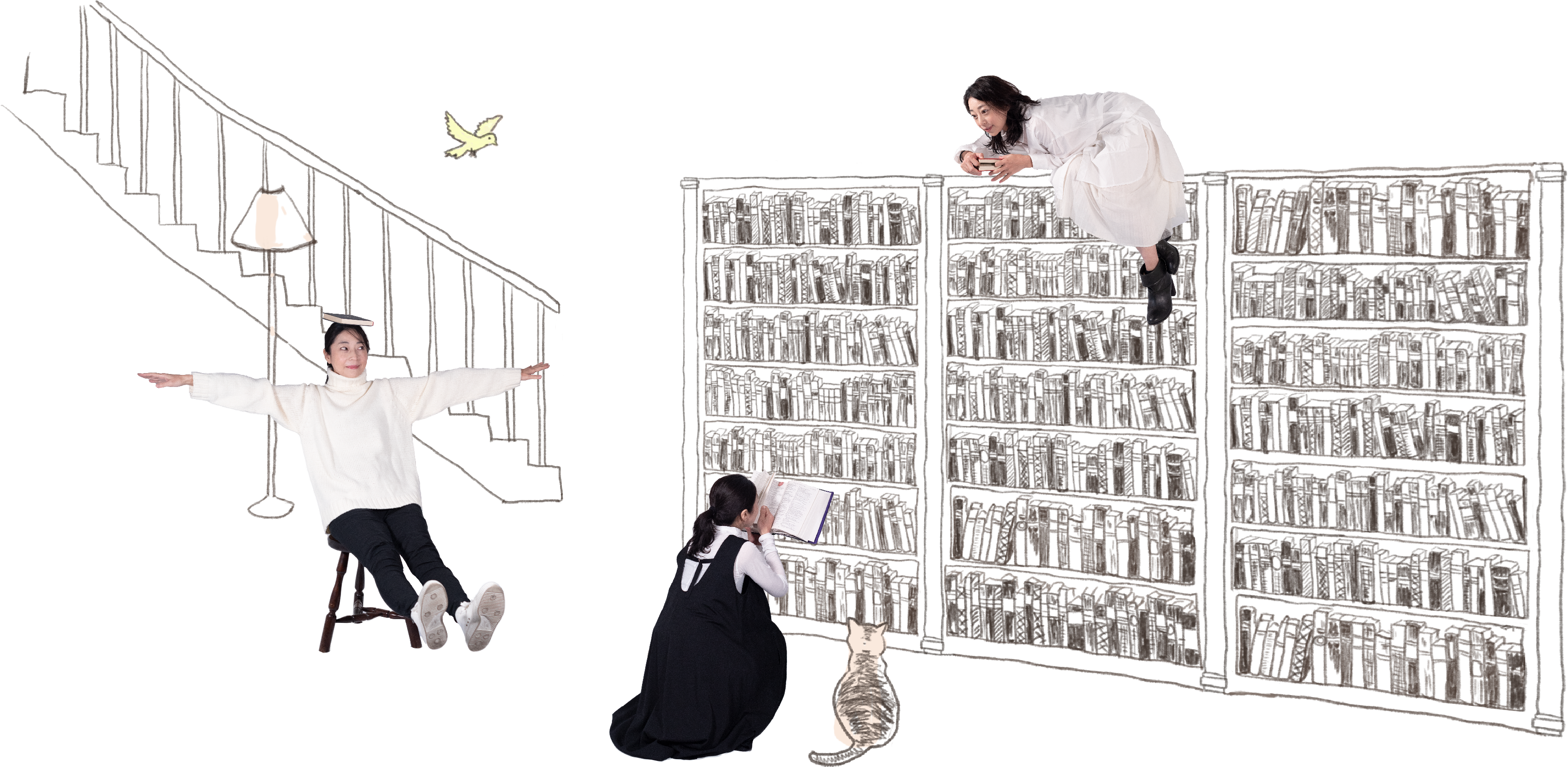 田中里衣・図書館